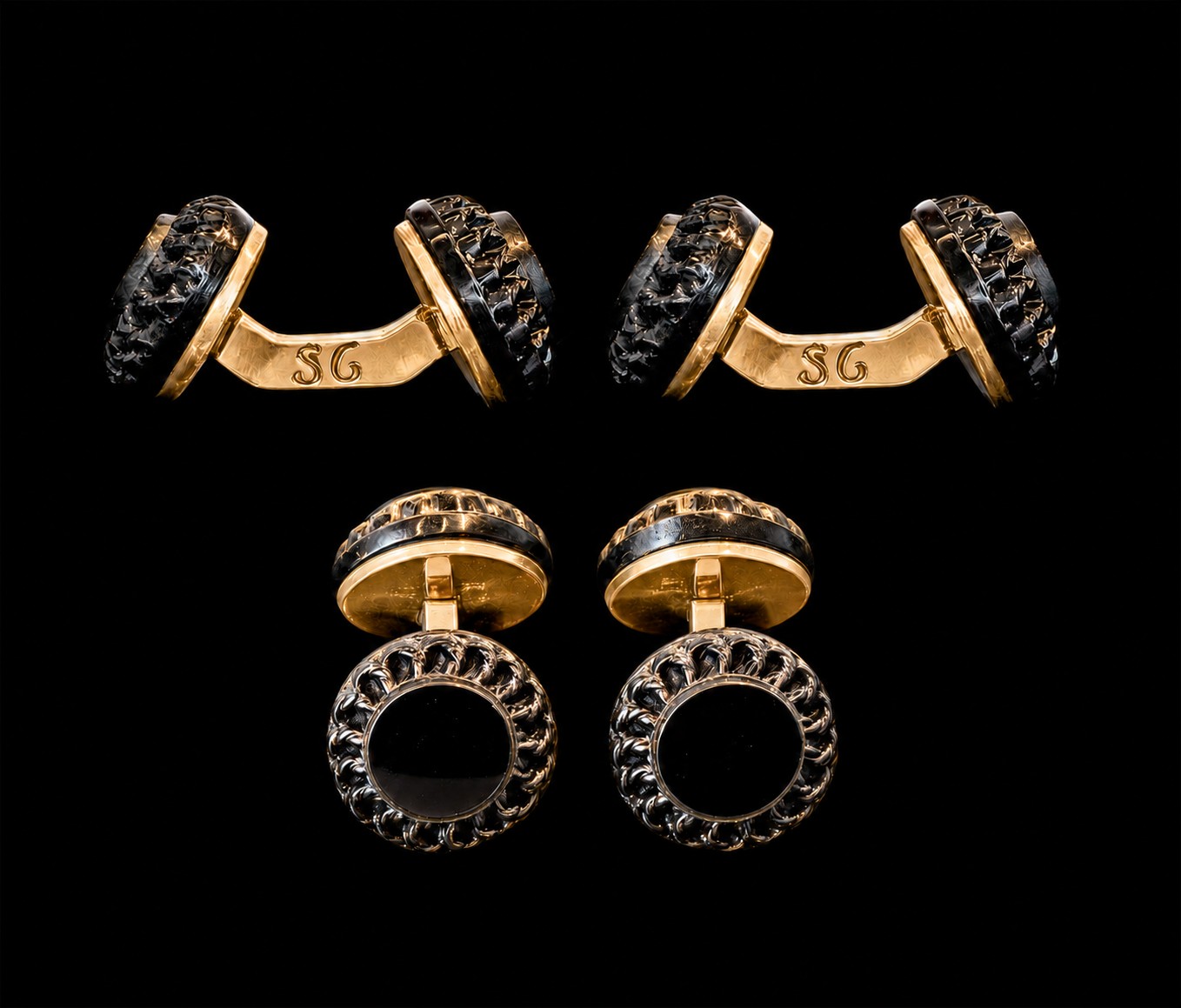 boutons de manchette <span class="italicline">jais français 1</span>