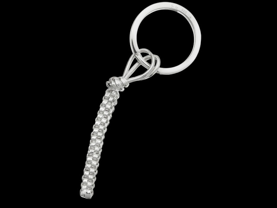 Scoubidou key ring, silver 925